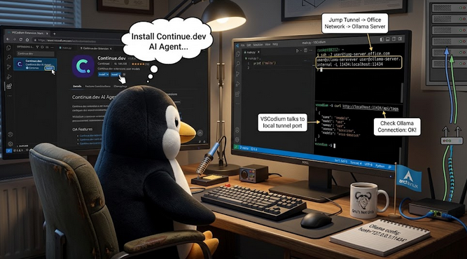 Membuat AI Coding Agent dengan Continue.dev dan Ollama Server