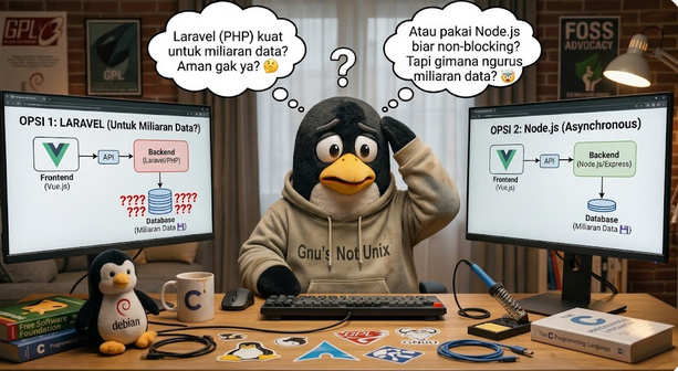 Memilih Antara Laravel dan Node.js untuk Data Skala Miliaran: Perspektif Seorang Tech Leader